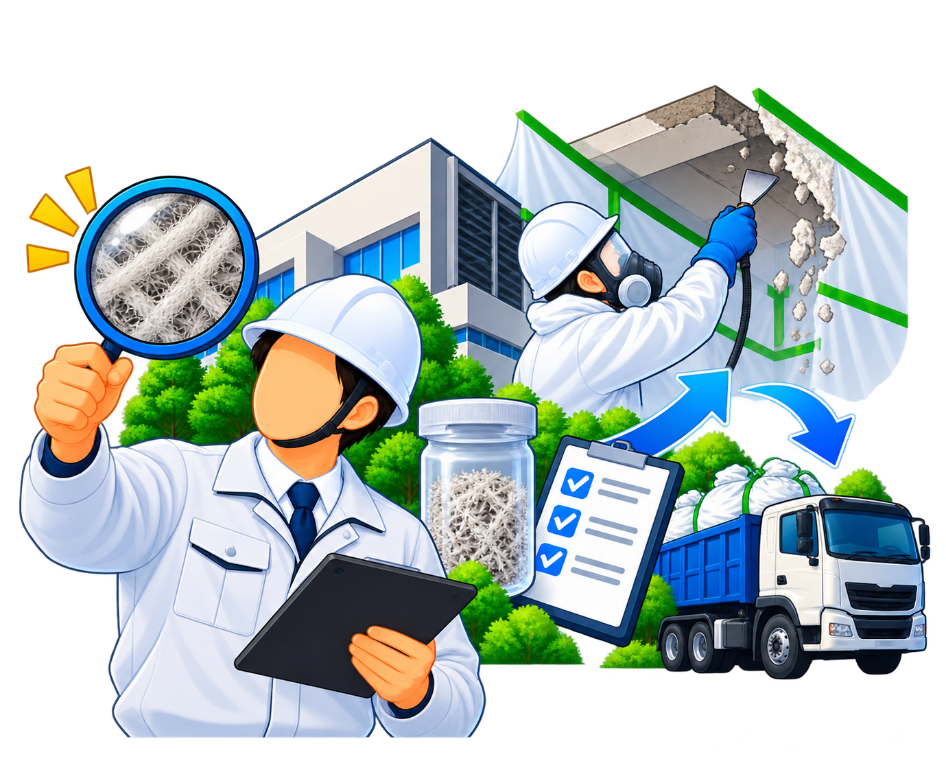 建設・解体工事のイラスト